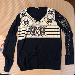 moschino crystal sparkly sweater